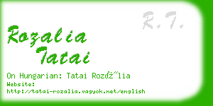 rozalia tatai business card